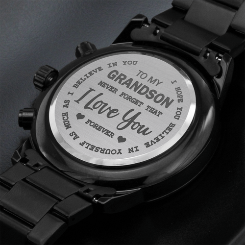 To My Grandson - I love You | Engraved Watch