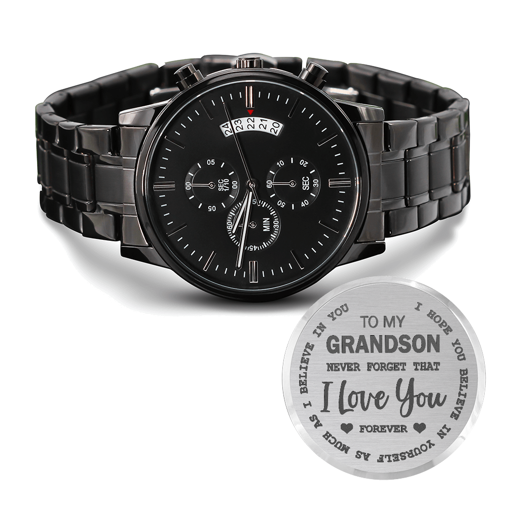 To My Grandson - I love You | Engraved Watch
