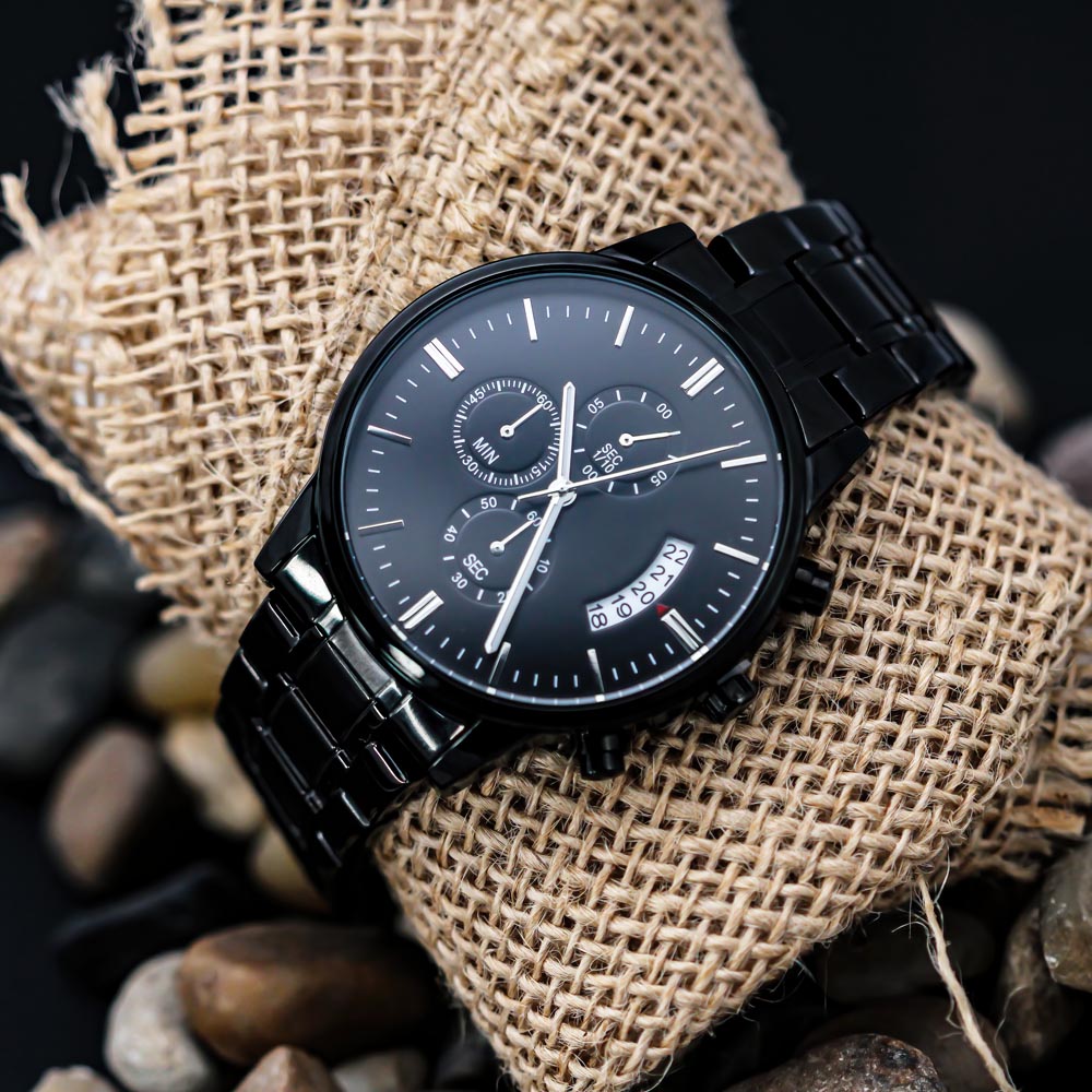 To my Son | I love you - Black Chronograph Watch