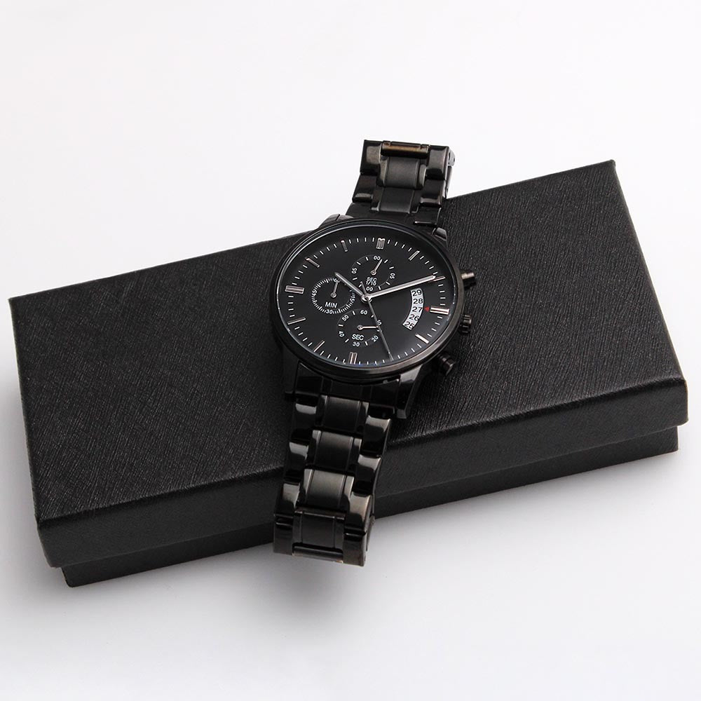 To my Son | I love you - Black Chronograph Watch