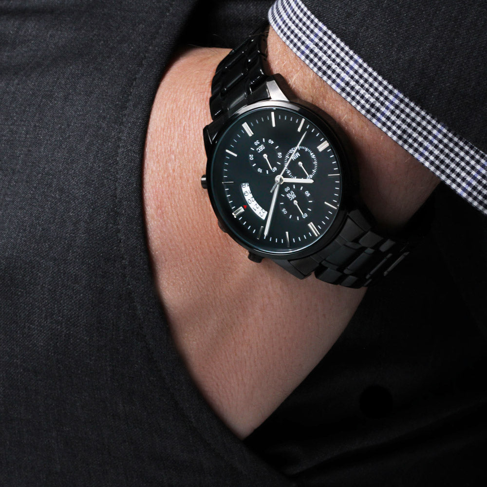 To my Son | I love you - Black Chronograph Watch