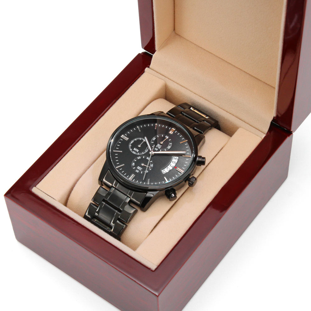 To my Son | I love you - Black Chronograph Watch