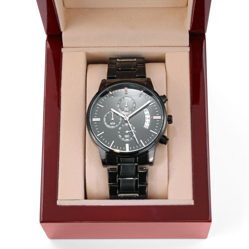 To my Son | I love you - Black Chronograph Watch