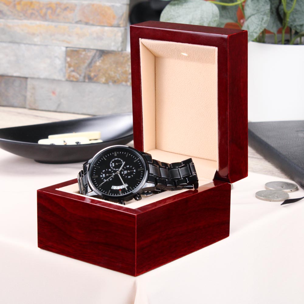 To my Son | I love you - Black Chronograph Watch