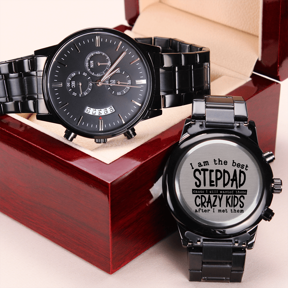 "I am the best STEPDAD" - Black Chronograph Watch