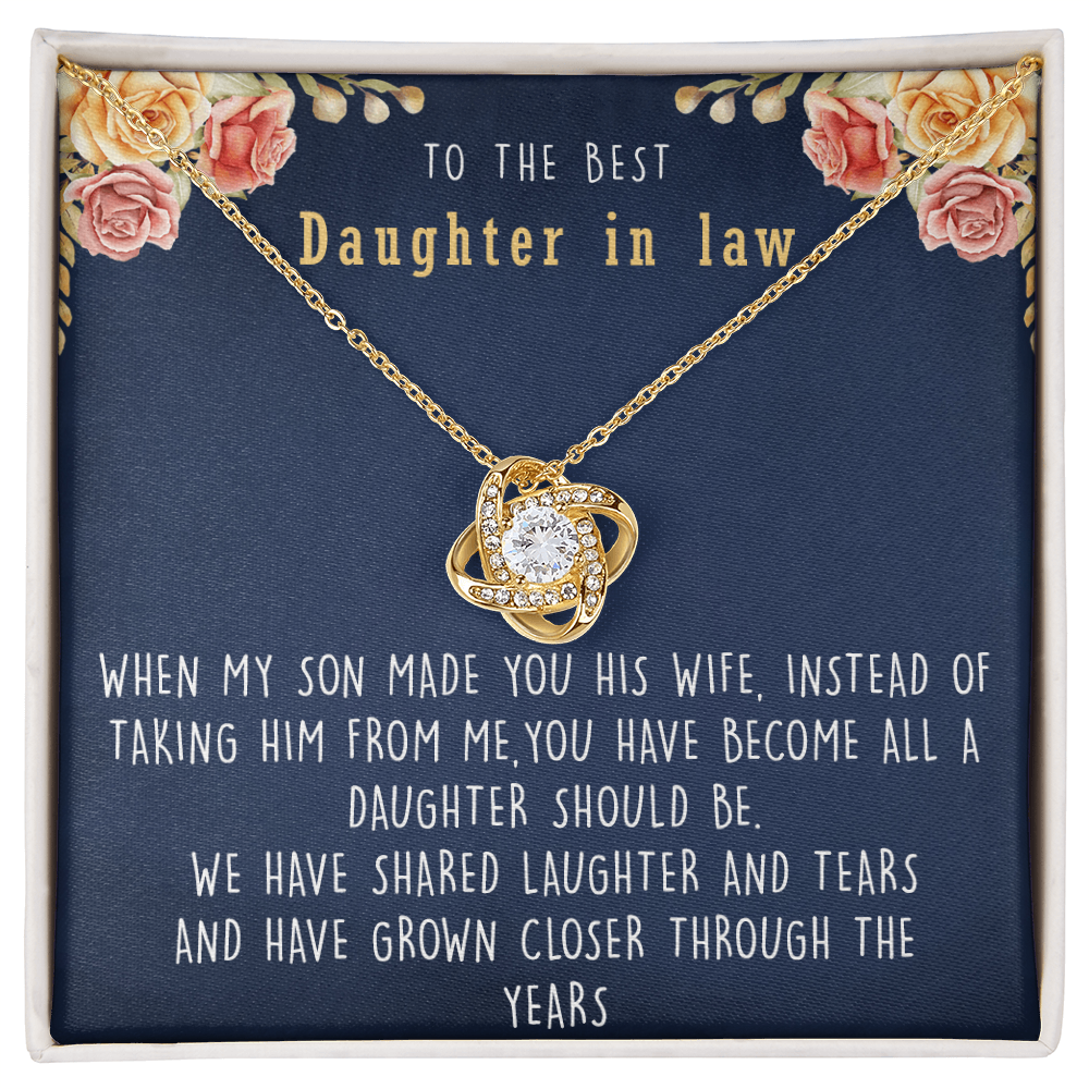 To The Best Daughter In Law  | Love Knot Necklace
