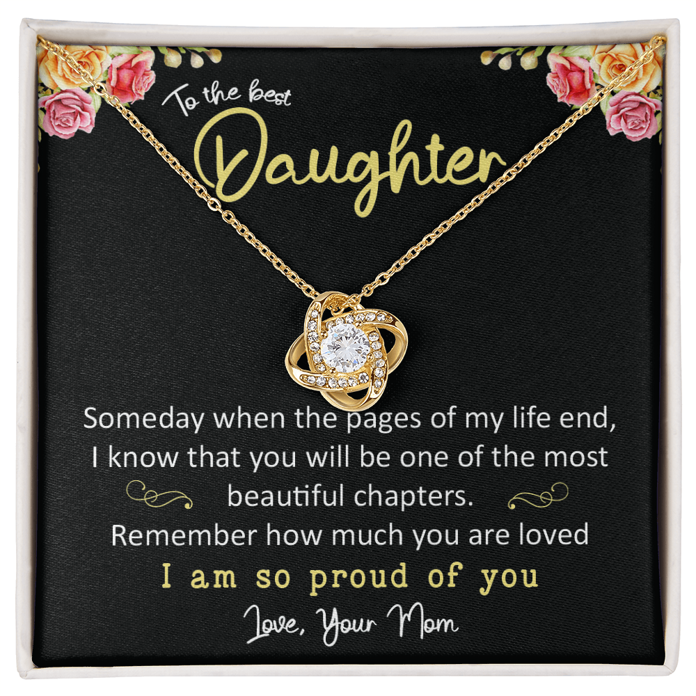 To the best Daughter from Mom - Love knot necklace
