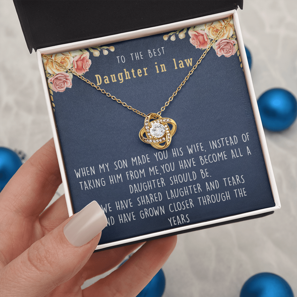To The Best Daughter In Law  | Love Knot Necklace