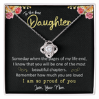 To the best Daughter from Mom - Love knot necklace