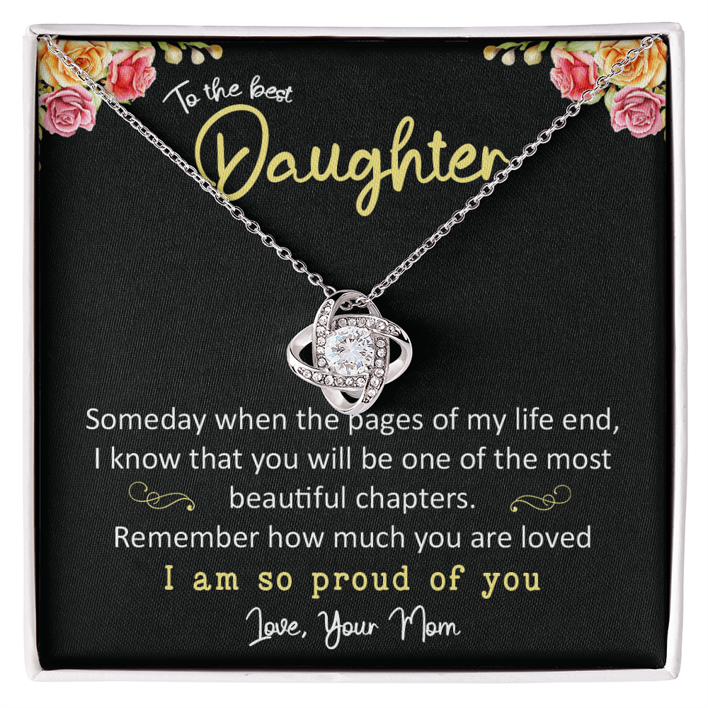 To the best Daughter from Mom - Love knot necklace