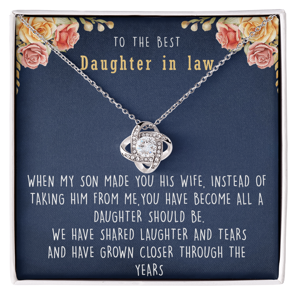 To The Best Daughter In Law  | Love Knot Necklace