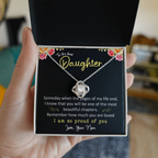 To the best Daughter from Mom - Love knot necklace