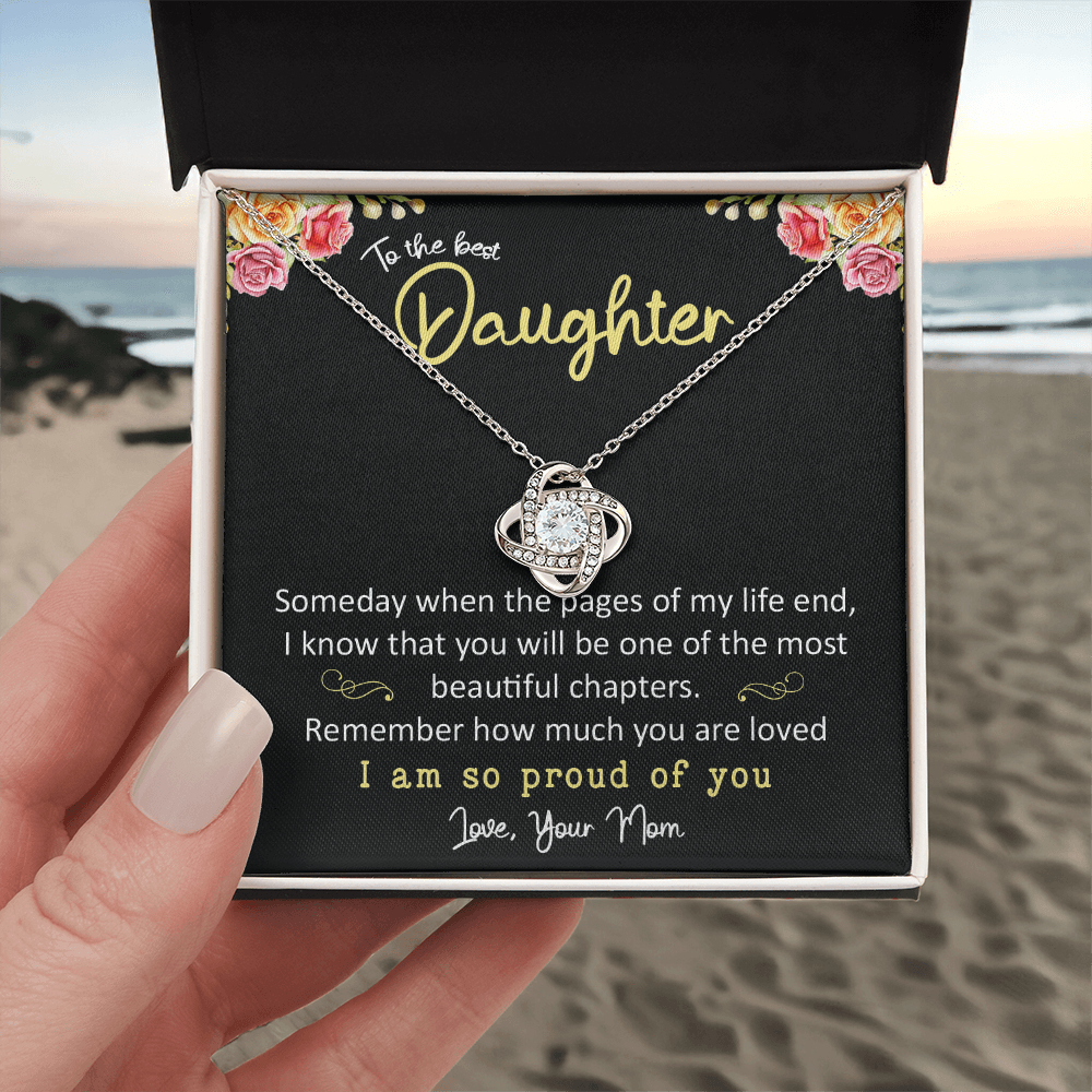 To the best Daughter from Mom - Love knot necklace