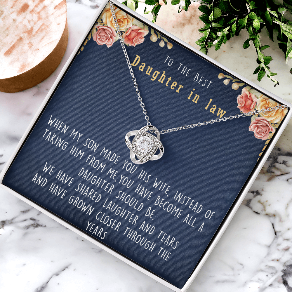 To The Best Daughter In Law  | Love Knot Necklace