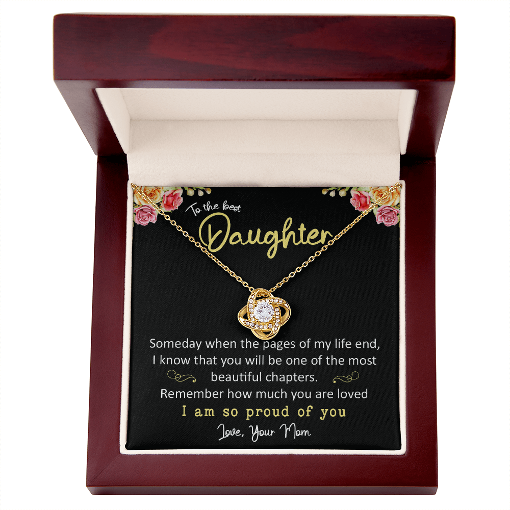 To the best Daughter from Mom - Love knot necklace