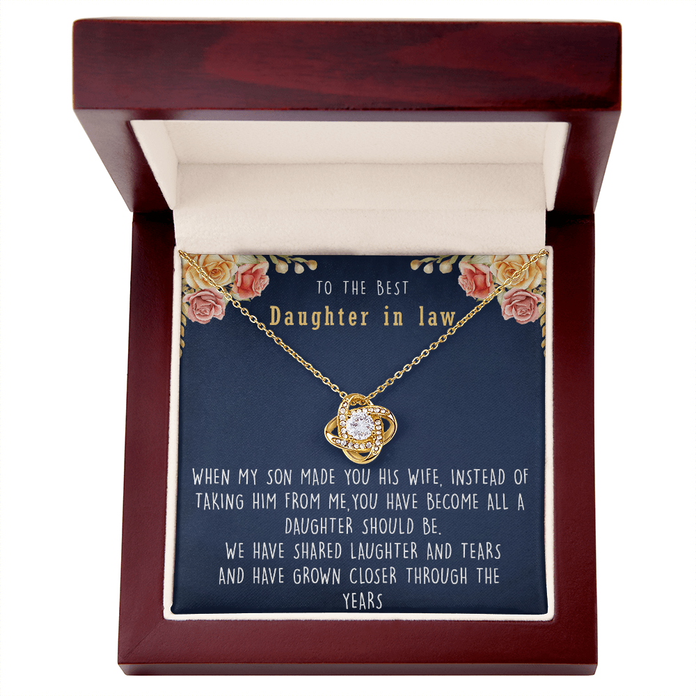 To The Best Daughter In Law  | Love Knot Necklace