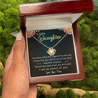 To the best Daughter from Mom - Love knot necklace