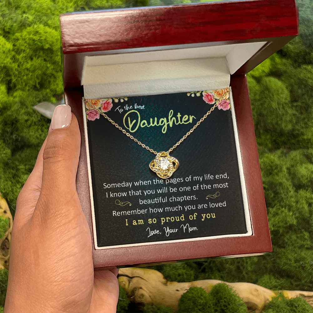 To the best Daughter from Mom - Love knot necklace