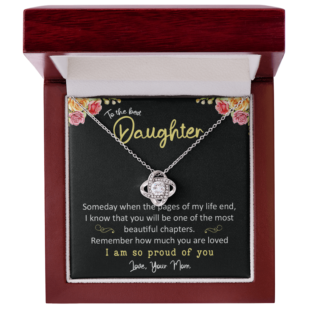 To the best Daughter from Mom - Love knot necklace