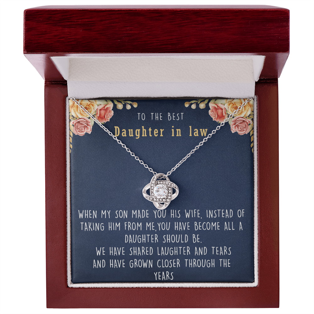 To The Best Daughter In Law  | Love Knot Necklace