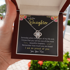 To the best Daughter from Mom - Love knot necklace