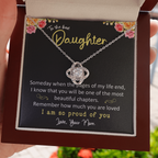To the best Daughter from Mom - Love knot necklace