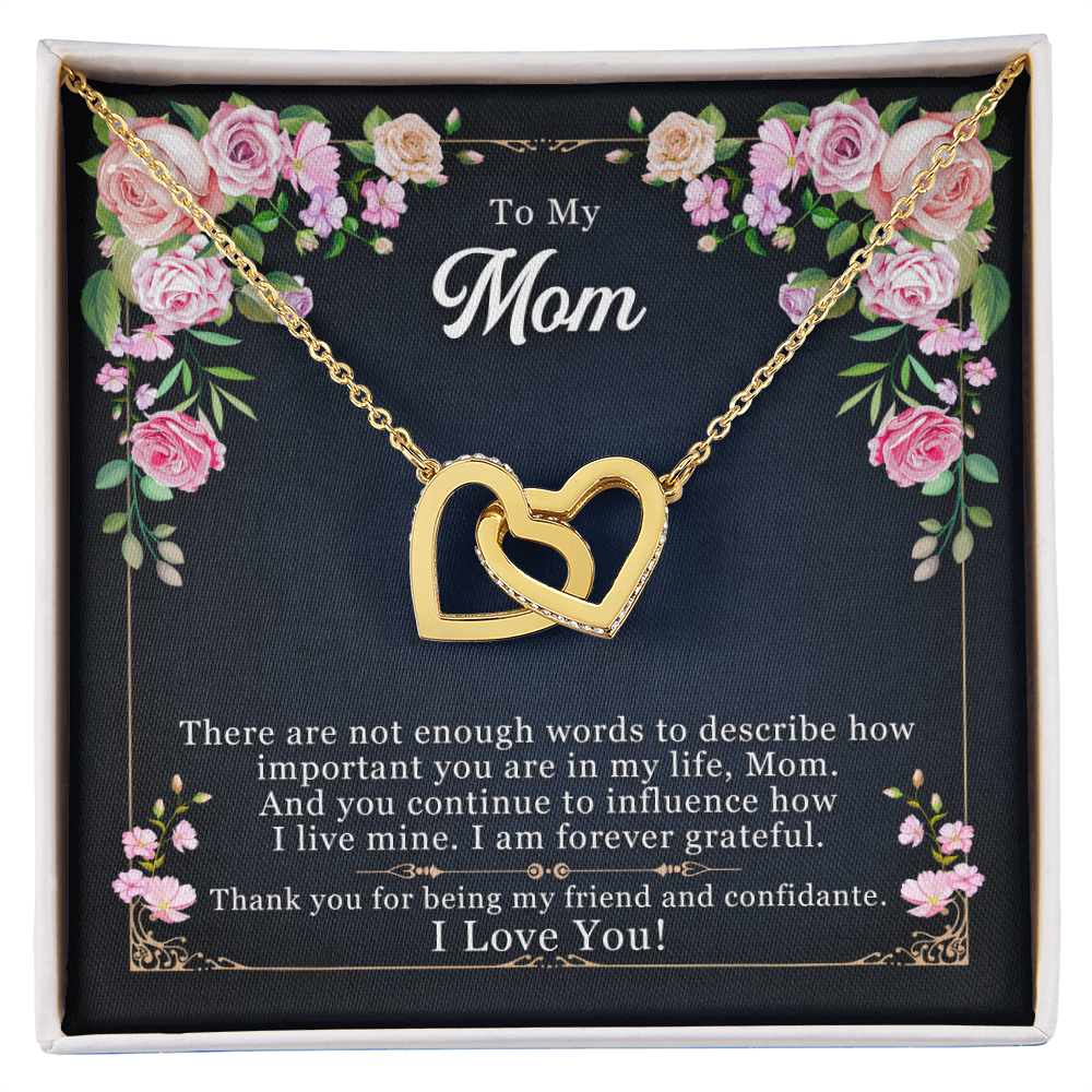 To my Mom - Interlocking Heart Necklace