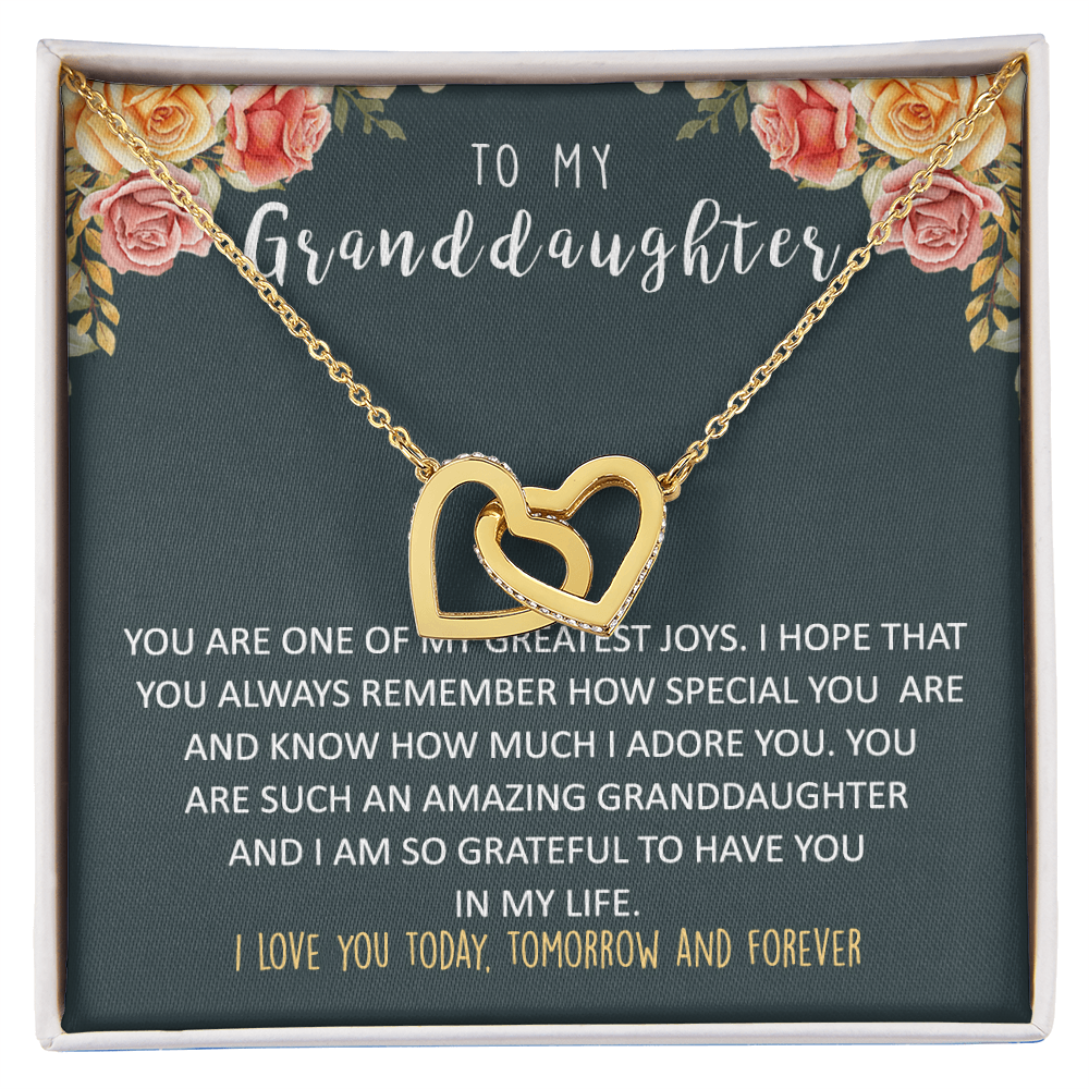 To my Granddaughter | Interlocking heart necklace