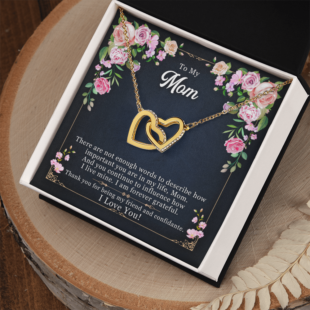 To my Mom - Interlocking Heart Necklace