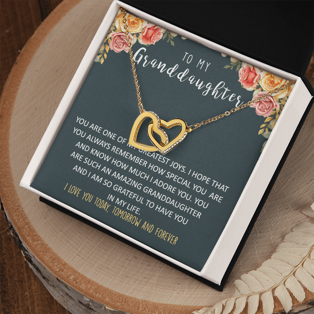 To my Granddaughter | Interlocking heart necklace