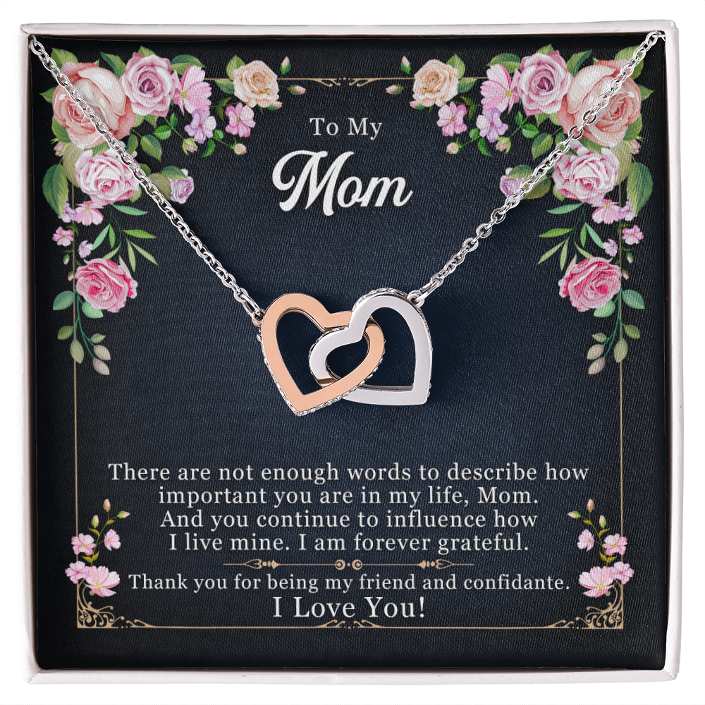To my Mom - Interlocking Heart Necklace