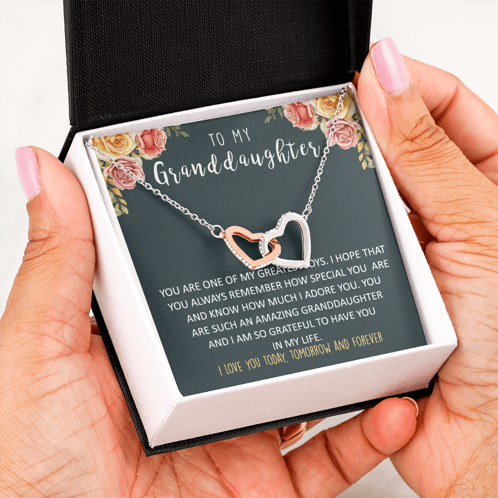 To my Granddaughter | Interlocking heart necklace