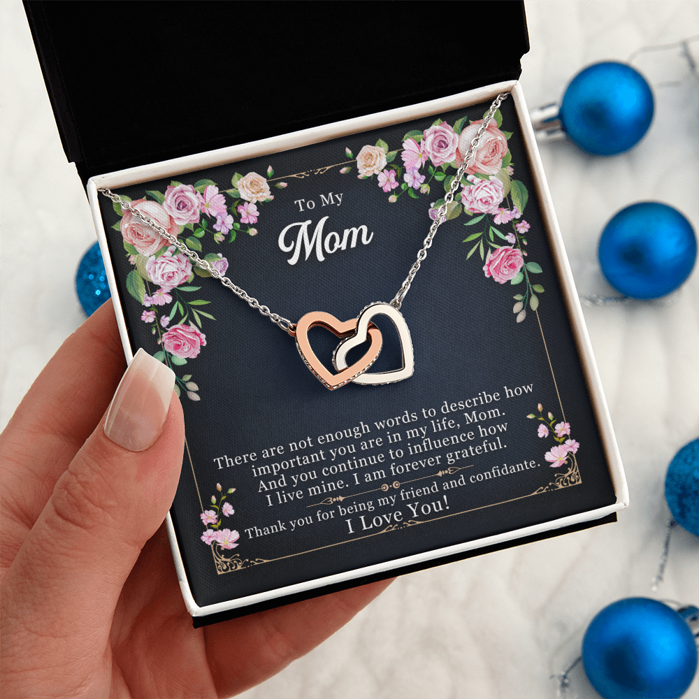 To my Mom - Interlocking Heart Necklace