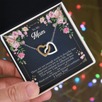 To my Mom - Interlocking Heart Necklace