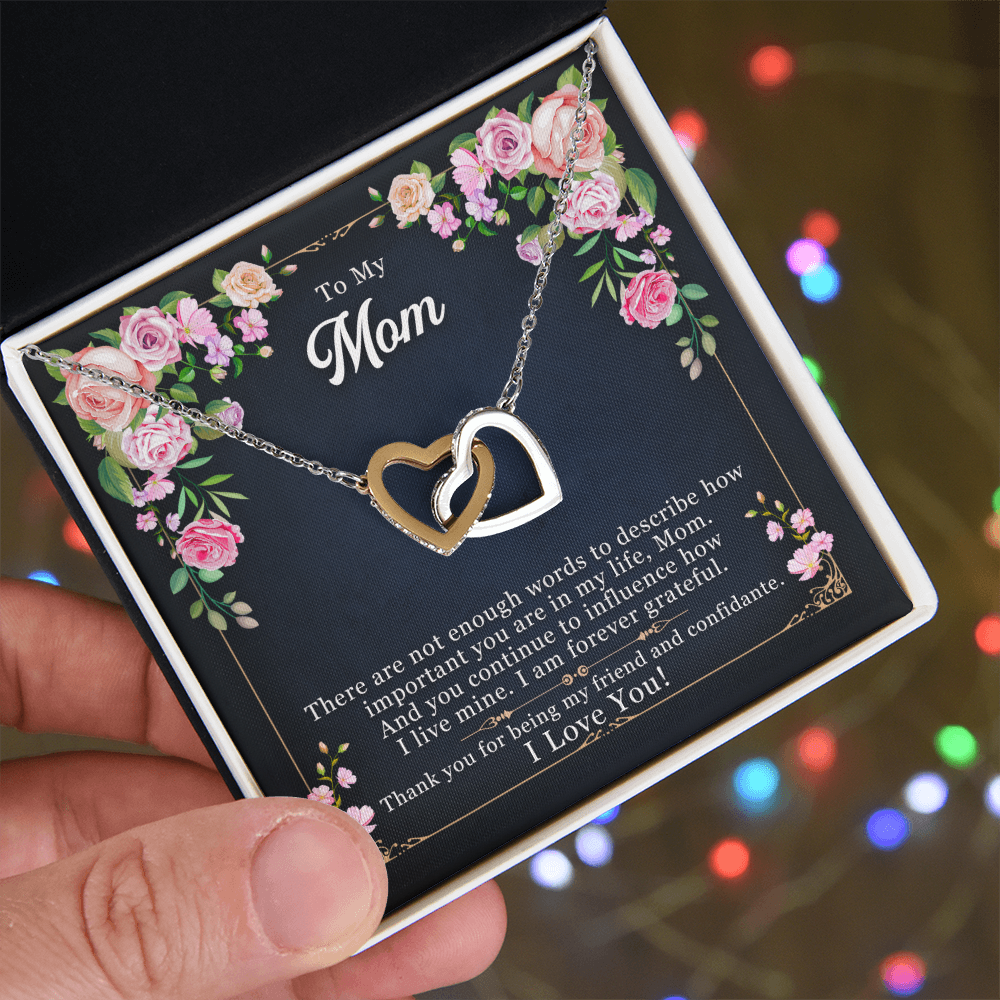 To my Mom - Interlocking Heart Necklace