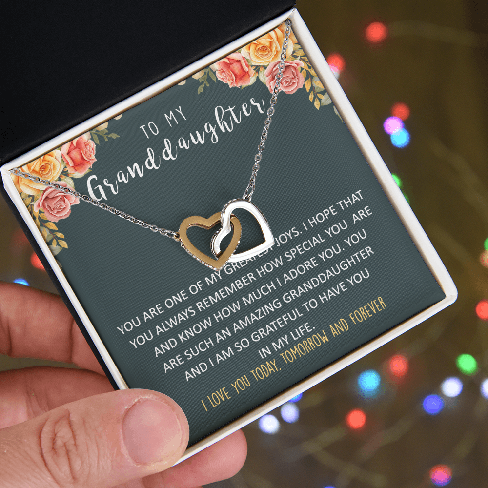 To my Granddaughter | Interlocking heart necklace