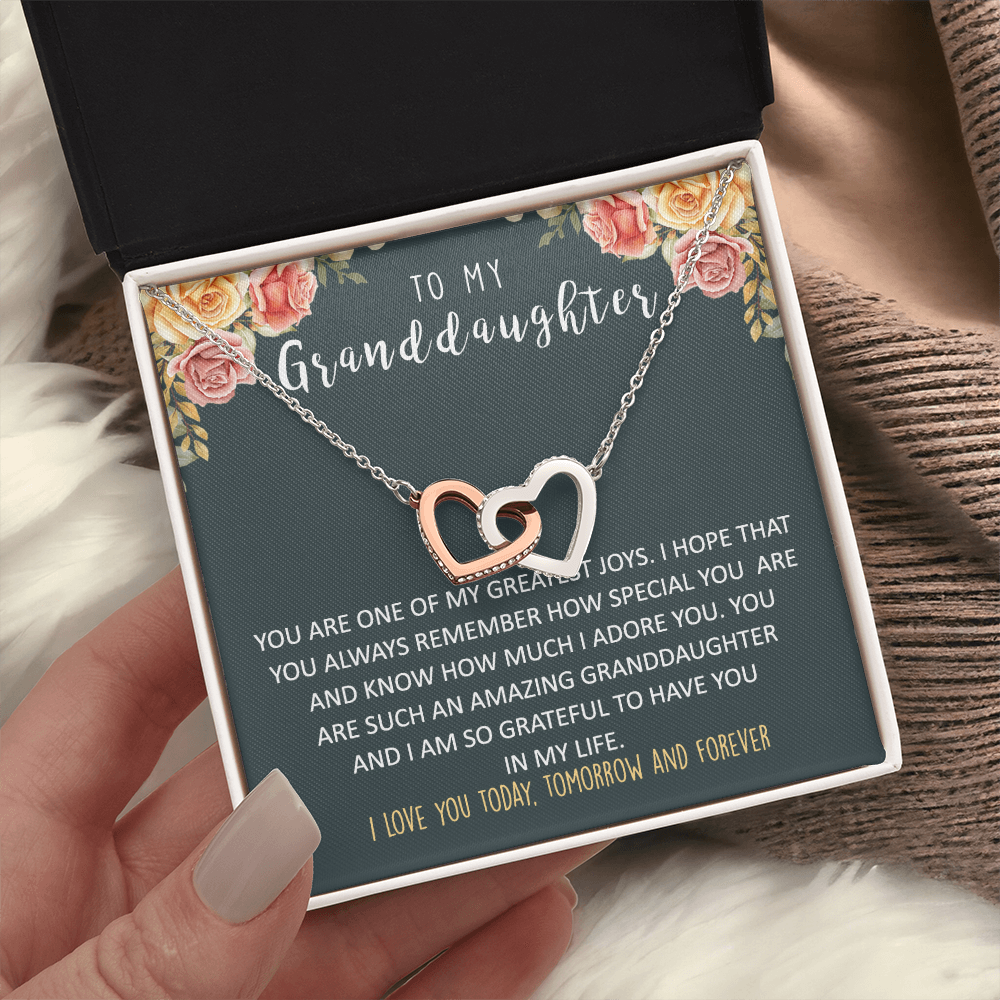 To my Granddaughter | Interlocking heart necklace