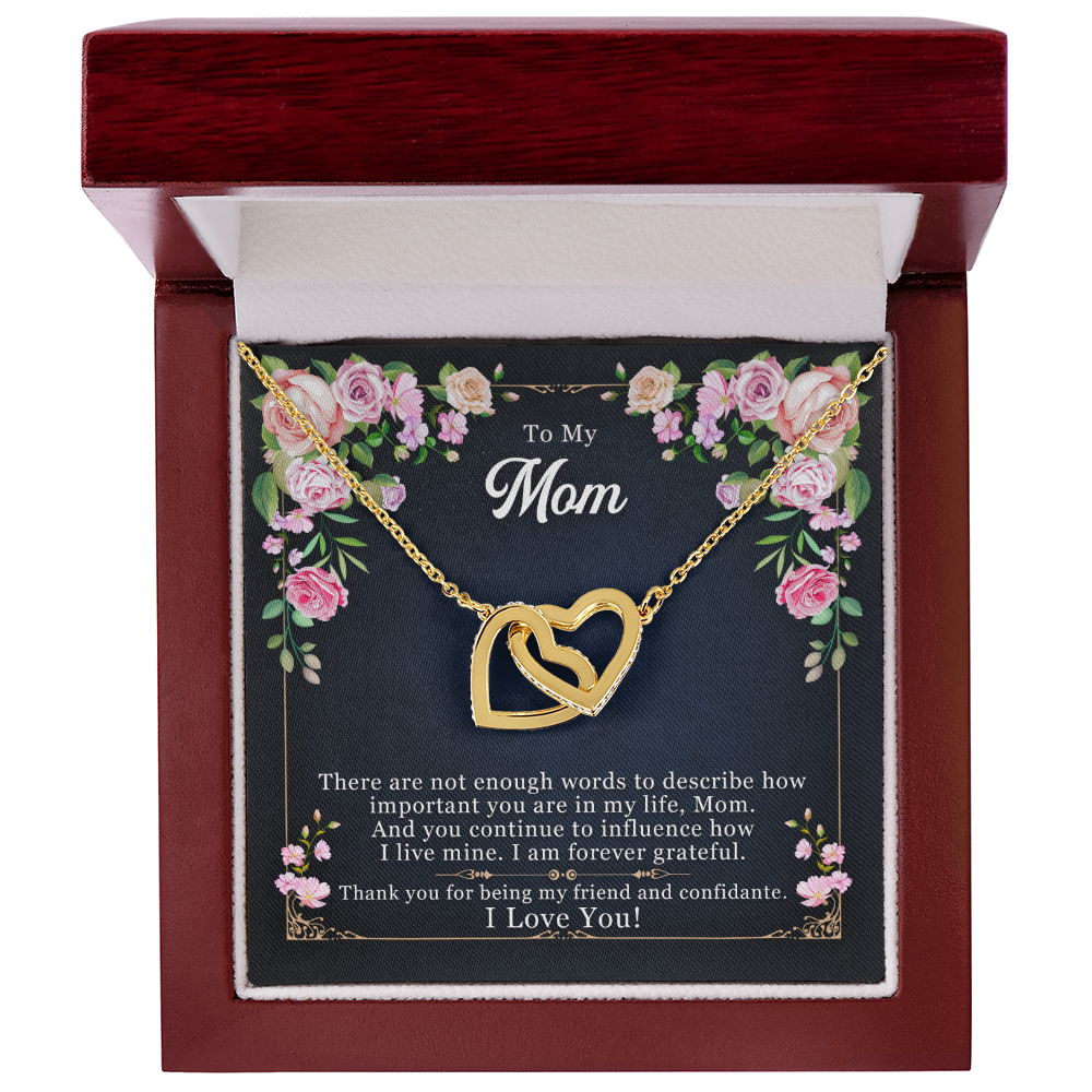 To my Mom - Interlocking Heart Necklace