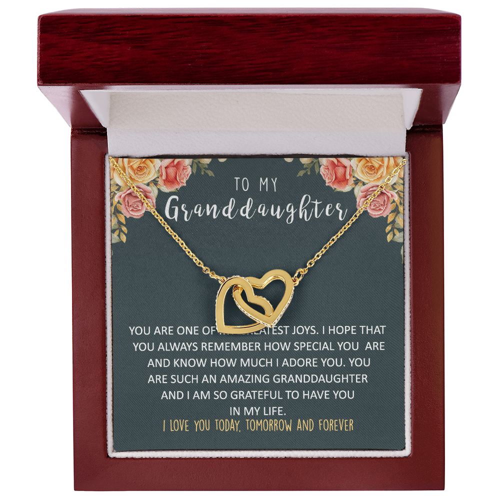 To my Granddaughter | Interlocking heart necklace