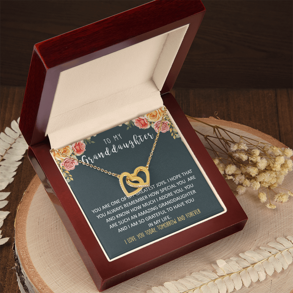 To my Granddaughter | Interlocking heart necklace