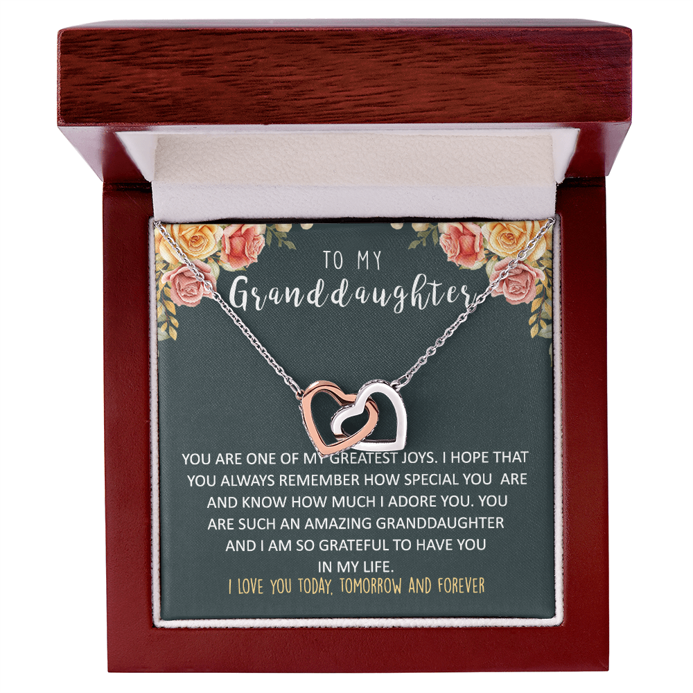 To my Granddaughter | Interlocking heart necklace