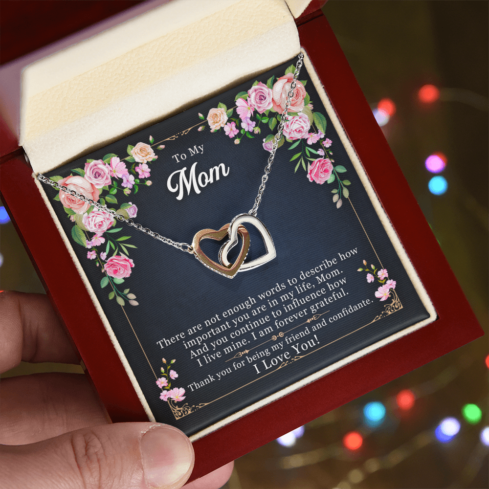 To my Mom - Interlocking Heart Necklace