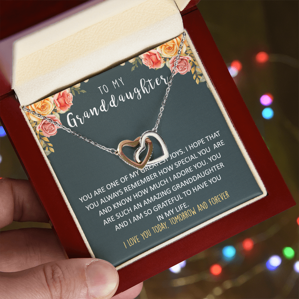 To my Granddaughter | Interlocking heart necklace