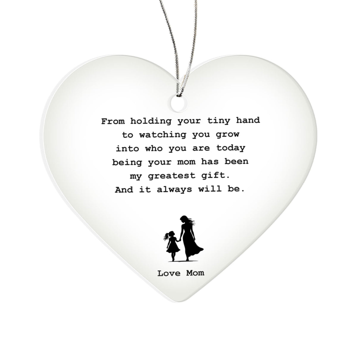 To My Daughter | Acrylic Heart Ornament