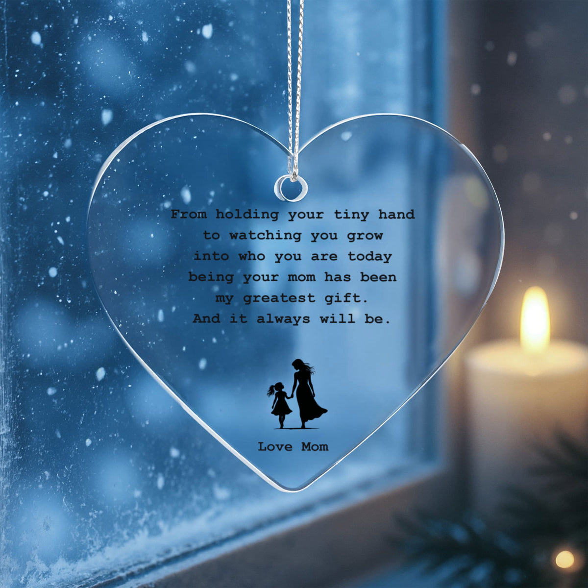 To My Daughter | Acrylic Heart Ornament