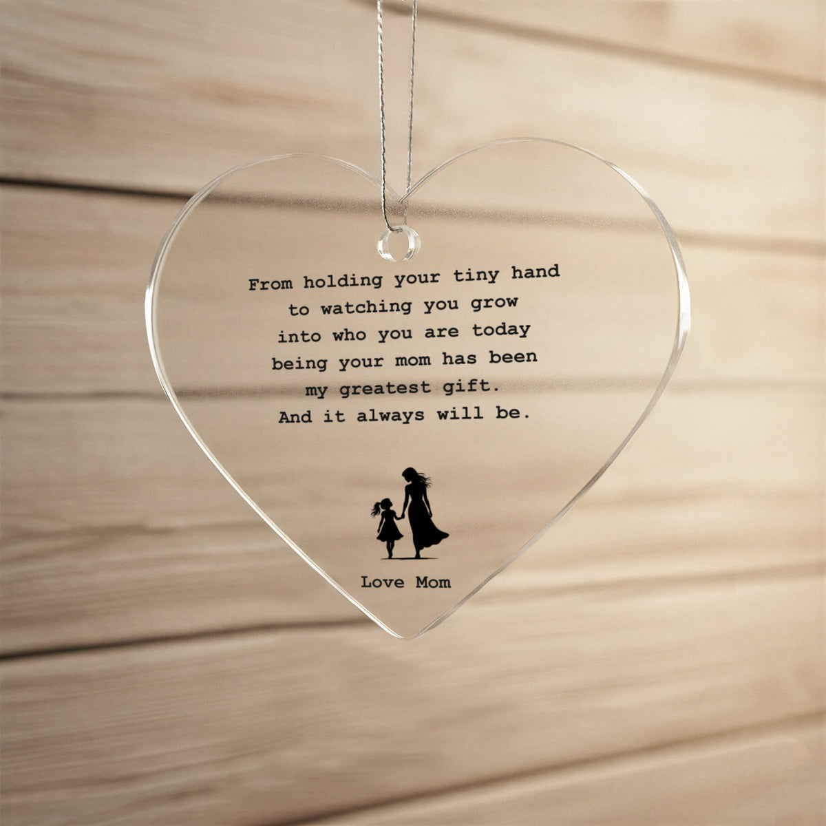 To My Daughter | Acrylic Heart Ornament